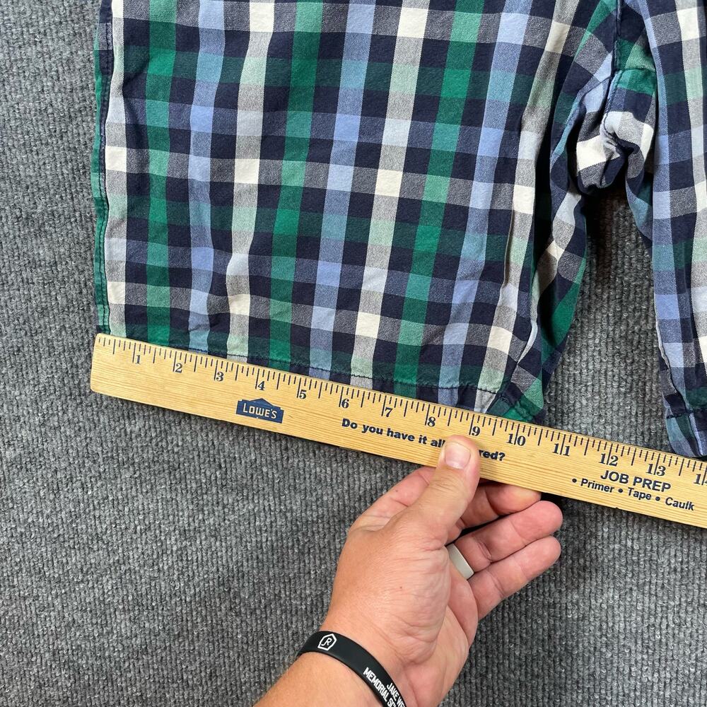 Tailor Vintage Casual Shorts Men's 34 Blue/Green Plaid Button Pockets - Picture 5 of 9
